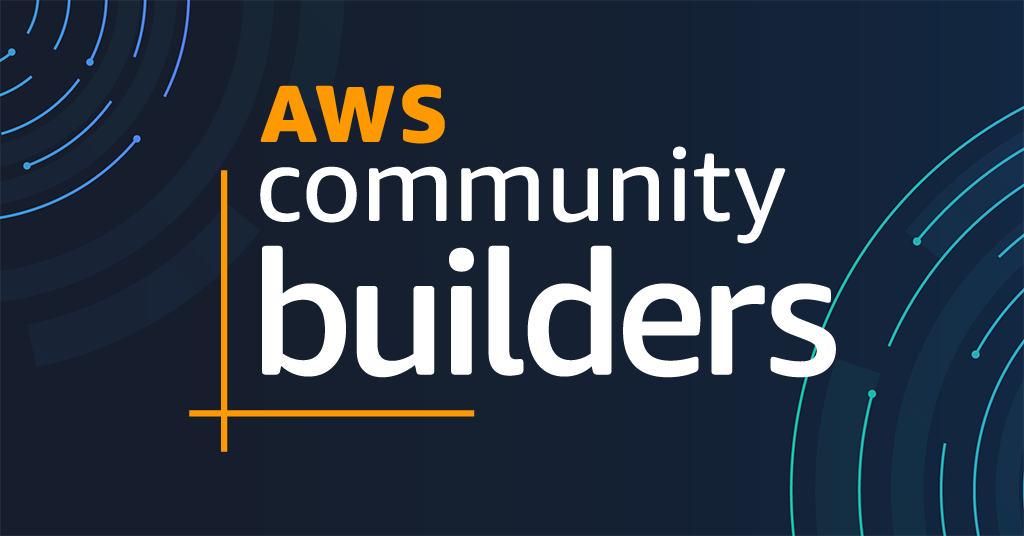 AWS Community Builder logo on a blue background
